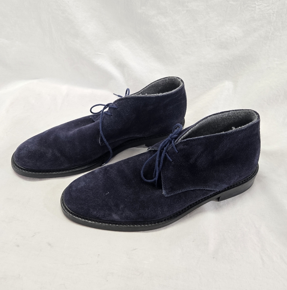 To Boot New York Men's 12 Oliver Chukka Boot Crepe Soles Navy Blue Suede